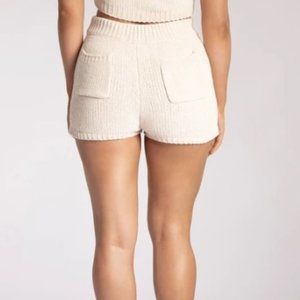 NWT Meshki Carmela Chenille Cream Fitted Shorts XS